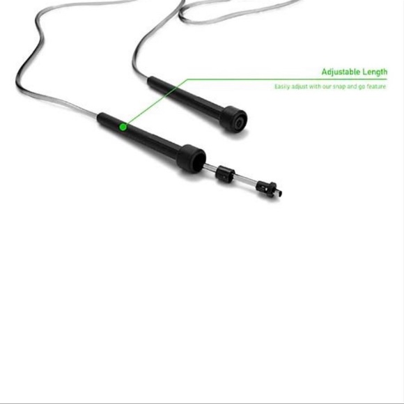 Black Adjustable Jump Rope by Mind Reader - Picture 2 of 3